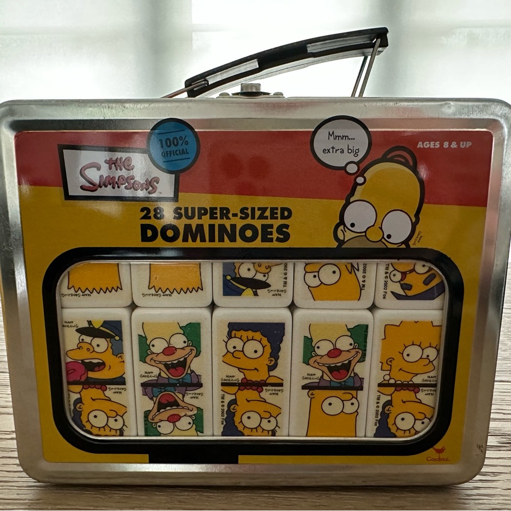 Simpsons Dominos Set New in tin lunchbox